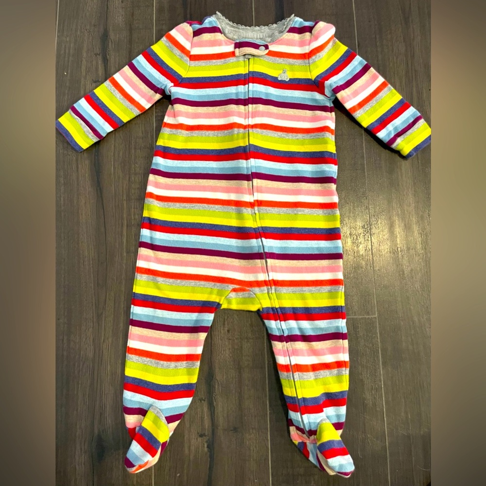 Baby Gap - Striped Colorful Onesie Pajamas - SIZE: 6-9 Months